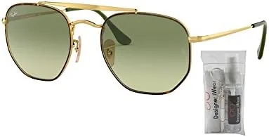 Vista 2 de Ray-Ban RB3648 THE MARSHAL Sunglasses For Men For Women + BUNDLE with Designer iWear Eyewear Care Kit