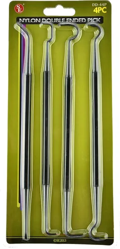 Vista 6 de SE Juego de púas de nailon de doble punta de 7-1/4 pulgadas para limpieza y detalles, automoción, manualidades, mantenimiento de armas, formas