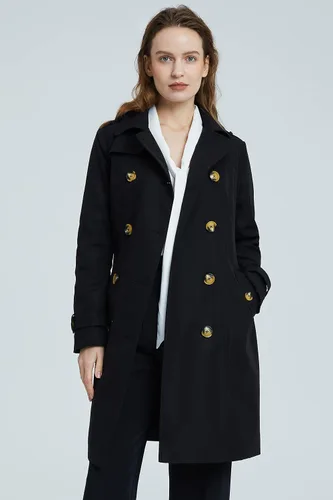 Vista 3 de Orolay Women's Mid-length Jacket Double Breasted Trench Coat with Belt