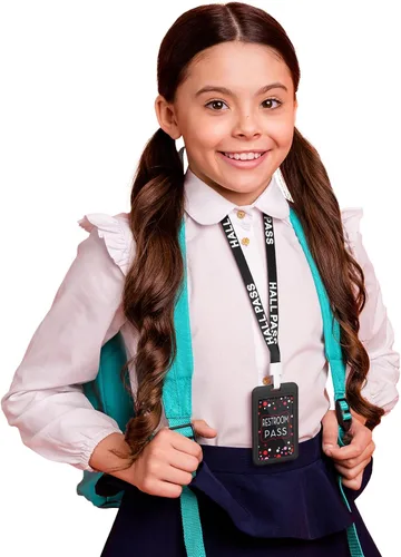 Vista 4 de Tatuo Juego de 16 cordones para pases de pasillo, pases de tarjeta, pases verticales para baño, baño, regalo irrompible para profesores, enfermeras
