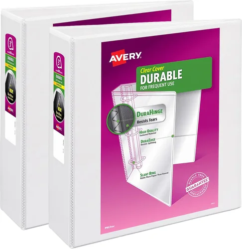 Vista 18 de Avery Durable View -Carpeta de 3 anillos EZD de 1 pulgada, 1 carpeta blanca (09301)