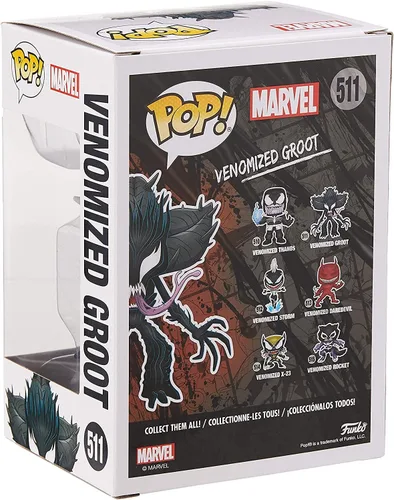 Vista 7 de POP Marvel: Venom - Figura de vinilo Venomized Groot Funko (con funda protectora de caja compatible)