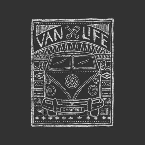 Vista 2 de Volkswagen Aztec Doodle - Camiseta para hombre