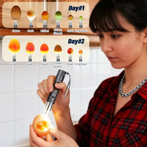 Vista 5 de Probador de velas de huevos USB recargable con luz de vela de huevo Gris