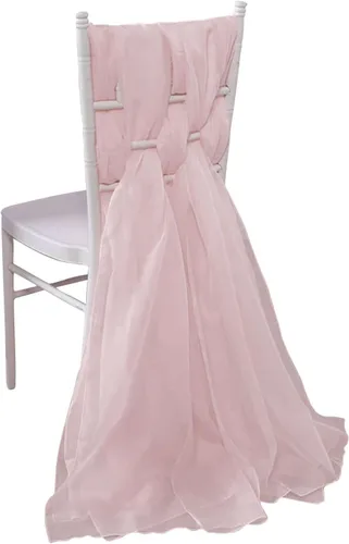 Vista 31 de Efavormart - Paquete de 5 bandas de gasa de alta calidad para silla, 22 x 78 pulgadas, amatista violeta, lazos para silla de diseño transparente