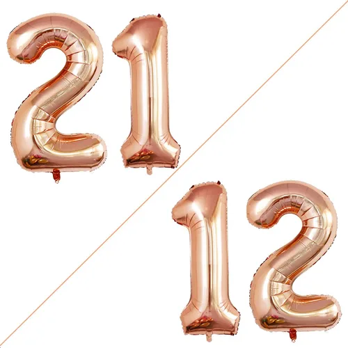 Vista 394 de Goer, conjunto de globos de papel aluminio para decoraciones de cumpleaños, globos de las letras de feliz cumpleaños y de números Oro