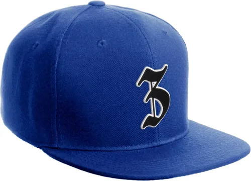 Vista 1600 de Daxton Gorra clásica con visera de billete plano con letras del alfabeto inglés antiguo de la A a la Z