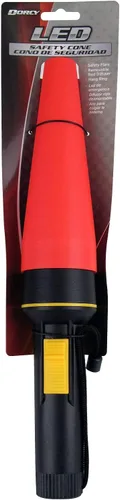 Vista 6 de Dorcy 41-1482 Deluxe Signal Wand LED Flashlight with Safety Cone, 30-Lumens, Black Finish (Pack of 6)