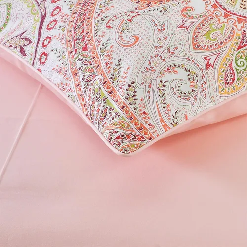 Vista 118 de ABREEZE Juego de funda de edredón tamaño individual con cierre de botón, 100% algodón egipcio, juego de ropa de cama floral de granja, color rosa, 3