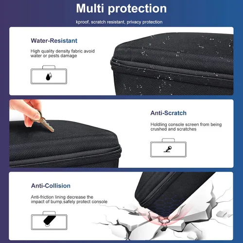 Vista 5 de SIKROFEGEN Carrying Case Compatible with Steam Deck, Protective Hard Shell Carry Case Built-in AC Adapter Charger Storage, Portable Travel Carrying