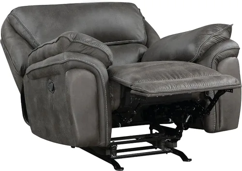 Vista 14 de Lexicon Sofá reclinable doble manual, sofá reclinable de pared de microfibra pulida para comodidad de la sala de estar, asientos de espuma sobre