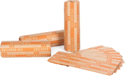 Vista 13 de Sumerfnt Rollos de Envoltorios para Monedas de Dólar, Solo Dólares, Rollos de Dólar Planos 110 Piezas