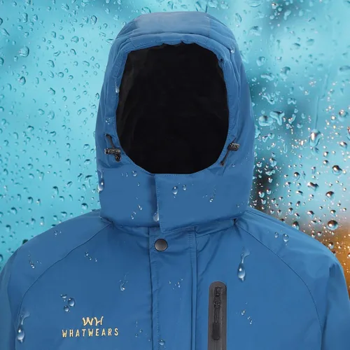 Vista 9 de WHATWEARS Men's Winter Coats Waterproof Ski Jacket for Men Snow Coat Windproof Mountain Jackets with Hooded