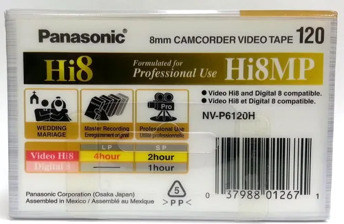 Vista 2 de Panasonic Cinta Hi8 120 Min Negra 0.315 in