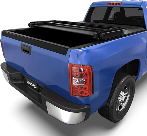 Vista 12 de OEDRO FRP Cubierta Tonneau Rígida de Triple Pliegue Compatible con Chevy Silverado 1500 y GMC Sierra 1500 2007-2013 Nuevo Estilo de Carrocería Cama
