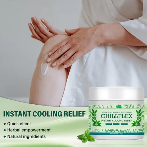 Vista 3 de CHILLFLEX - Crema calmante de mentol, actividades articulares en todo el cuerpo, crema de alivio instantáneo para músculos, espalda, cuello, lumbares