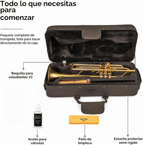 Vista 2 de Trompeta Jean Paul USA TR-330, estándar, en Bb