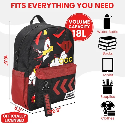 Vista 3 de Bioworld Mochila Biworld, negro y rojo(Black & Dark Red)