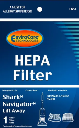 Vista 2 de EnviroCare Filtros de vacío de repuesto para montantes Shark Navigator Lift-Away NV350, NV351, NV352, NV355, NV356, NV356E, NV357