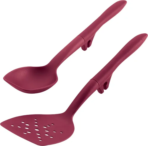 Vista 14 de Rachael Ray Juego de cucharas flexi Turner y raspar y utensilios de cocina, 2 piezas, color gris