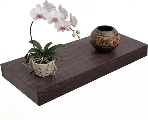 Vista 9 de joelsantiques Estantes flotantes de madera de 24 pulgadas para pared, 24 x Beige