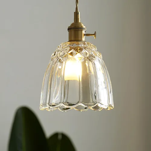 Vista 10 de Sedelan Lámpara Colgante de Vidrio, Iluminación Colgante Vintage, Iluminación Colgante de Cocina Sobre Isla Pasillo Dormitorio Lámpara Colgante
