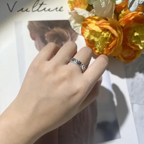 Vista 2 de Band Rings for Women, Fashion Gold and Silver Chunky Band Rings Statement Costume Jewelry for Teen Girls Gifts for Her