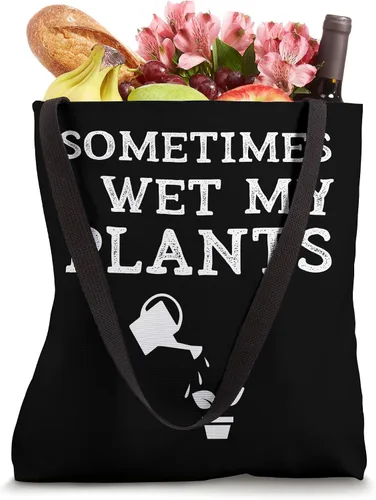 Vista 4 de A veces I Wet My Plants Funny Gardening Gardener Broma Bolsa de regalo