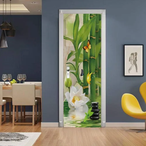 Vista 147 de Calcomanías 3D para puerta, murales para despegar y pegar, papel tapiz de caballo, calcomanías autoadhesivas extraíbles de PVC, impermeable, póster