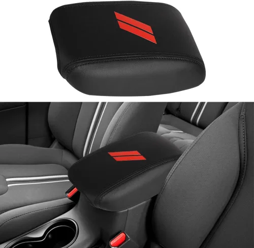 Vista 13 de Funda para el reposabrazos de la consola central, de piel, antiarañazos, de protección, accesorios de decoración interior, para Tesla Model 3 Negro