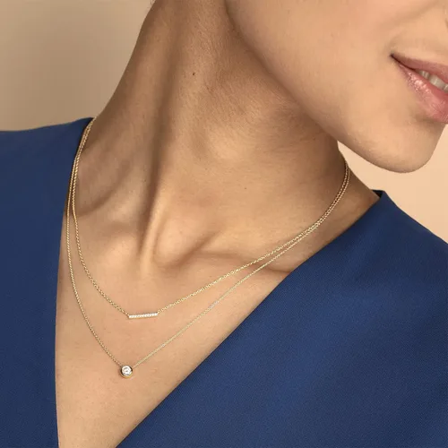 Vista 2 de Collner Collar con colgante de corazón de oro de 14 quilates para mujer, delicado collar de estrella, gargantilla de mal de ojo, collar bohemio