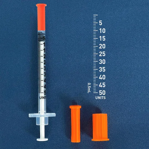 Vista 2 de U-100 Jeringas de 0.5cc/ml 31G agujas de 5/16 pulgadas (0.315 in) Paquete individual de 36