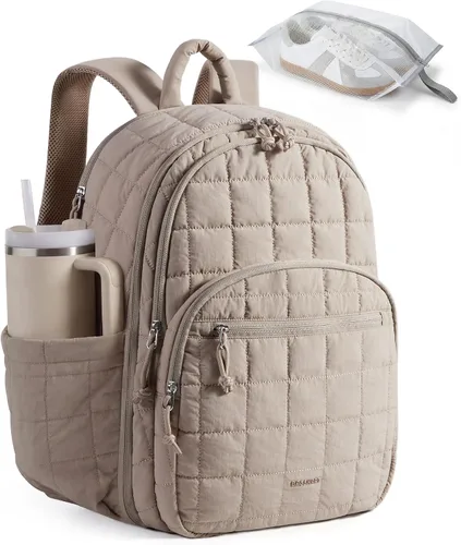 Vista 33 de BAGSMART Mochila de viaje para mujer, mochila universitaria para laptop de Negro
