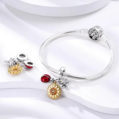 Vista 2 de Parmuz Charms for Bracelets 925 Sterling Silver summer travel Ocean Lucky charm beads Pendant Jewelry Gift for Woman Teen Girl Mom Daughter
