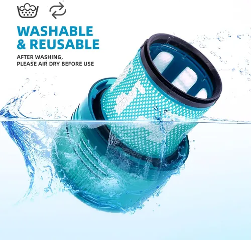 Vista 5 de Filtro Dyson V15, paquete de 1 unidad Filtro de repuesto True HEPA premium compatible con Dyson V15 Detect, V15 Detect Absolute, V15 Submarine