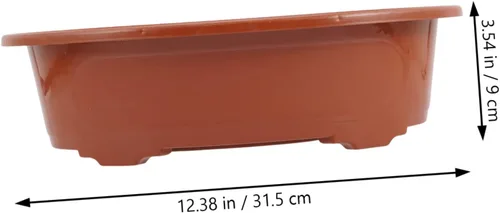 Vista 5 de HANABASS 4 macetas de plástico para decoración de habitación, macetas de jardín para interiores y exteriores, bonsái, macetas de plástico