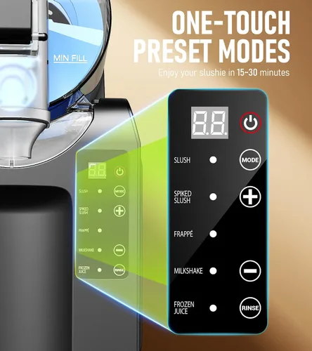 Vista 4 de Wind Shear Máquina de granizado, máquina de granizado para el hogar, no necesita hielo con 5 programas preestablecidos, limpieza automática