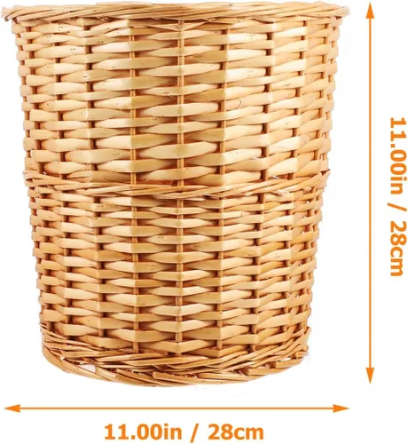 Vista 6 de PRETYZOOM Cesta de almacenamiento tejida moderna para arreglos florales, papelera decorativa para dormitorio, sala de estar