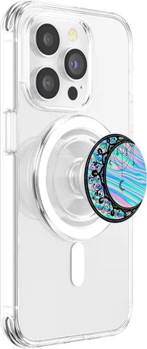 Vista 4 de Astrología Pagana Wicca Bruja Regalo Atrapasueños Cristales Luna PopSockets MagSafe PopGrip para iPhone