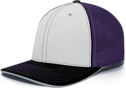 Vista 16 de Pacific Headwear Gorra unisex Pacific Headwear Trucker Flexfit® para adultos Grafito/Negro/Negro