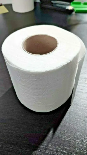 Vista 2 de Uniware 2 capas 48 rollos de papel higiénico de papel higiénico de papel higiénico, patrón de mariposa comprimido