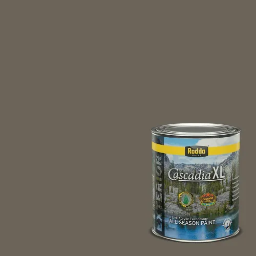 Vista 101 de Rodda Paint CASCADIA XL - Pintura e imprimación satinada para exteriores en uno, cuarto de galón, blanco abstracto