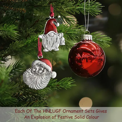 Vista 7 de Adornos navideños, 2024 Adorno de árbol de Navidad de peltre sólido hecho a mano de metal para colgar, artesanía DIY, coleccionables para árboles