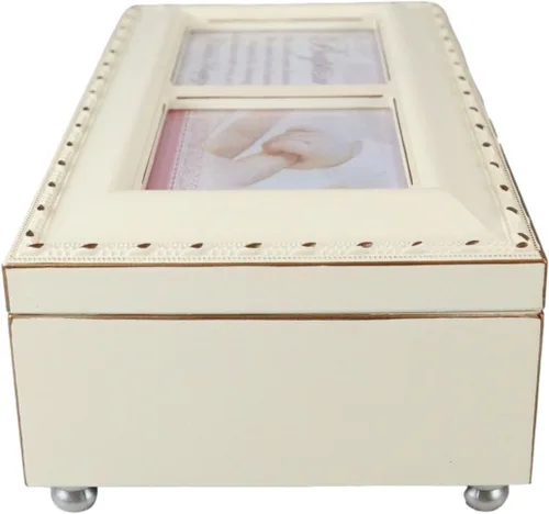Vista 7 de Ebros Gift Cottage Garden Baptism The Lord's Spirit Descends Like A Dove From Heaven Pulido Burlwood Dove Matte Ivory Bisagra Trinket Wind Up Music