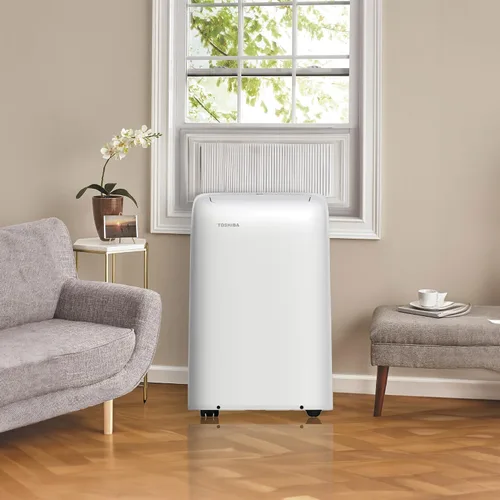 Vista 5 de Toshiba (renovado) 12,000 BTU (8,000 BTU DOE) Aire acondicionado portátil WiFi de 115 voltios con modo deshumidificador para hasta 350 pies cuadrados