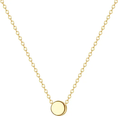 Vista 16 de Zeffy - Lindo collar de corazón chapado en plata/oro de 18 quilates, collar de cadena con dije de corazón pequeño para mujer, joyas delicadas