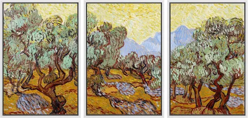 Vista 163 de wall26 Lienzo enmarcado para pared, juego de arte con flores de almendra de Vincent Van Gogh, naturaleza, ilustraciones de área silvestre, bellas