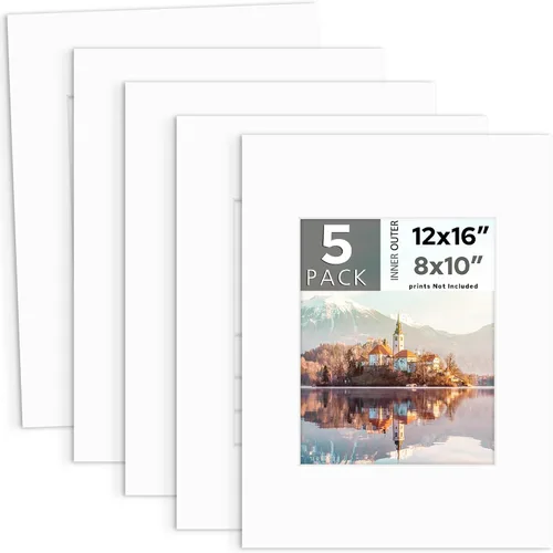 Vista 14 de MBC MAT BOARD CENTER, Paquete de 10 marcos de cartón para fotos negros de 4x6 pulgadas para 3x5 pulgadas, corte biselado, sin ácido, grosor de 4