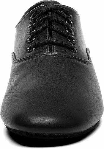 Vista 2 de Men's Ballroom Dance Shoes Black Leather Sole Tango Salsa Latin Character Shoe