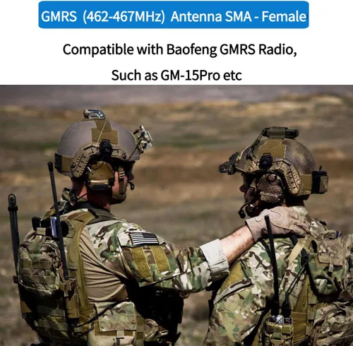 Vista 8 de ABBREE Antena de radio GMRS 42.5 pulgadas (462-467MHz) SMA hembra CS antena táctica para Baofeng UV-5R AR-152 UV-82 BF-888S y GM-15 Pro GMRS GM-5RH
